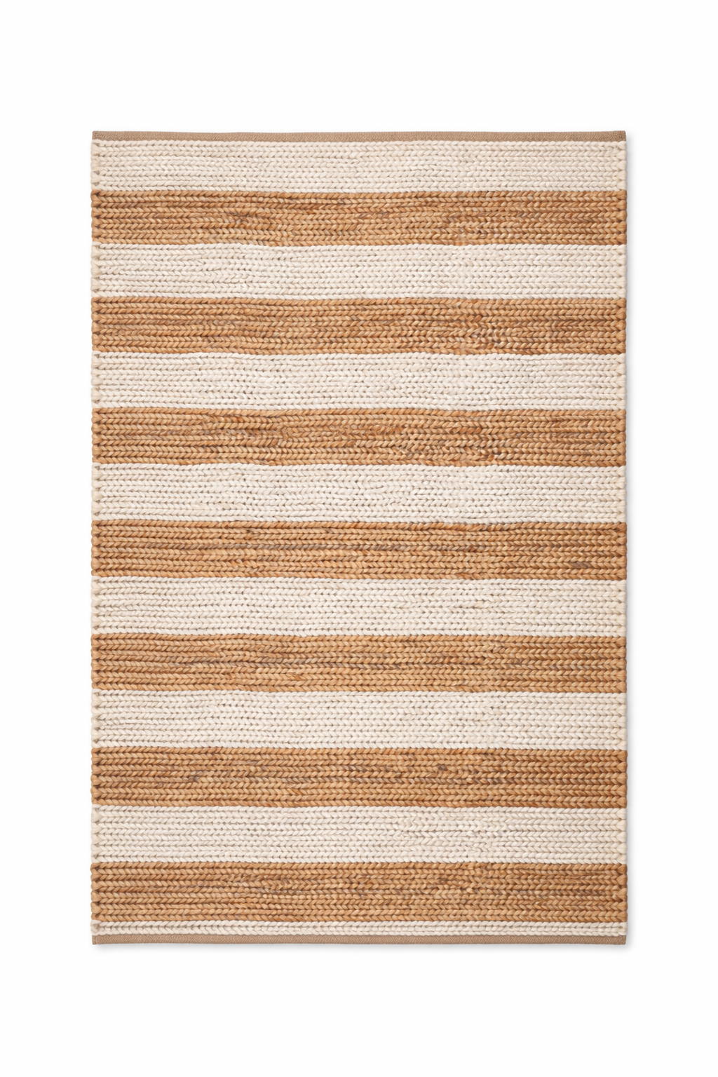 Sand & Snow Striped Rug