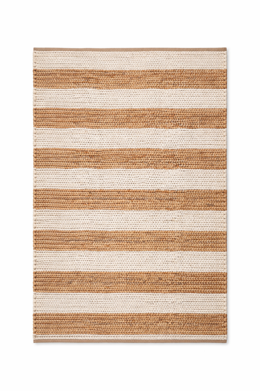Sand & Snow Striped Rug